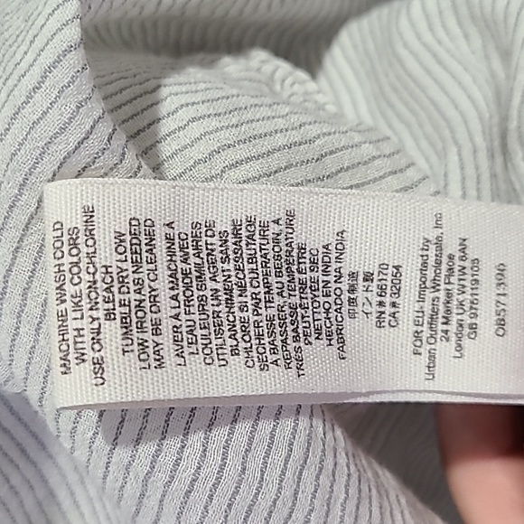 Free People Floral & Striped Light Weight Loose Long Sleeve Blouse Size Small - Picture 7 of 10